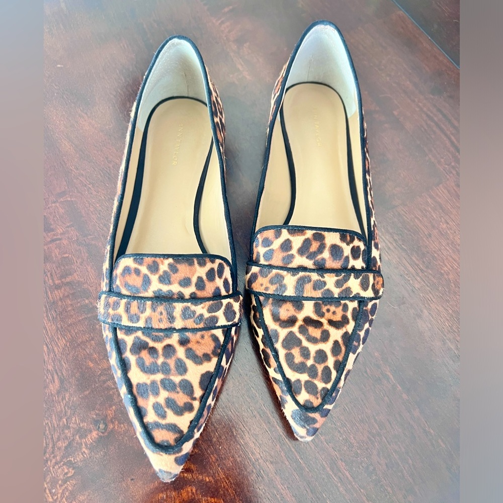 Ann Taylor - Luann Leopard Print Loafers, Size 9 1/2